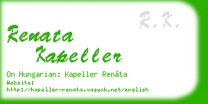 renata kapeller business card